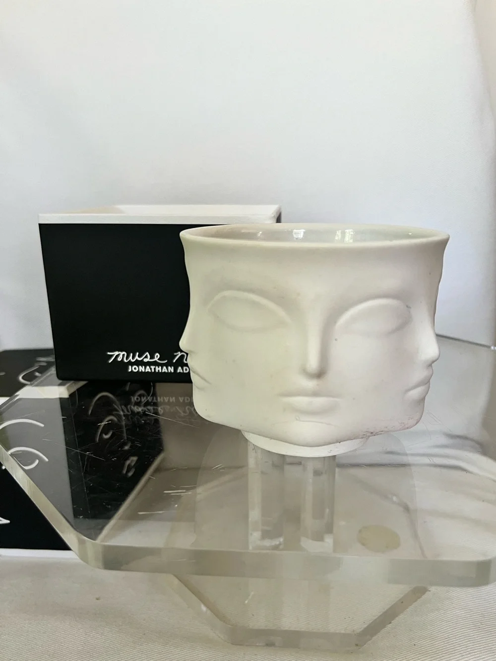 Jonathan Adler Muse Noir candle matte porcelain vessel in original box sampled